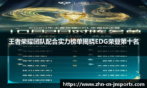 王者荣耀团队配合实力榜单揭晓EDG荣登第十名